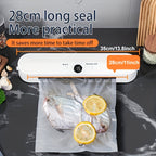 Compact One-button Automatic Vacuum Sealing Machine - Household Food Sealing Device for Vacuum Low Temperature Method and Dry Wet Food - Small Fresh-keeping Plastic Sealing Machine