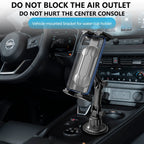 1-Pack Adjustable ABS Adjustable Cup Holder Mount for Phone and Tablet, Dual-Use Navigation Stand