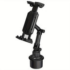 1-Pack Adjustable ABS Adjustable Cup Holder Mount for Phone and Tablet, Dual-Use Navigation Stand