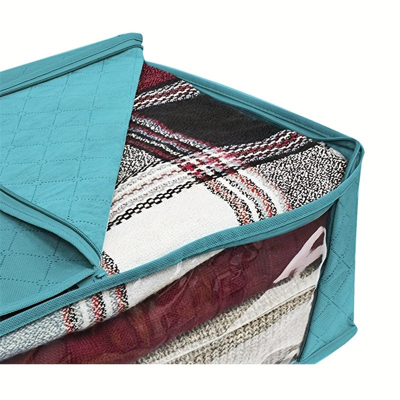 3-piece Tote Bag, Clothes Storage, Foldable Storage Bag, Used To Organize The Bedroom Wardrobe, with A Cover, Can Store Clothes Quilts, Convenient Sorting and Space-saving Design.