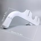 Advanced Bidet Attachment for Toilet Seat - Dual Nozzle Rear and Feminine Wash with Adjustable Water Pressure Sprayer, Non-Electric Shattaf Butt Cleaner with Universal Adapter for US and Canada, White Color