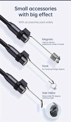 Inskam 4.3" IPS LCD Endoscope Camera, 8mm Single Lens,, ABS Material, Analog Display, Battery/USB Dual Power, 2000mAh Rechargeable Lithium Battery, ≤36V Operating Voltage, for Auto Repair & Plumbing