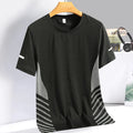 Running T-shirt Men Summer Ice Silk Thin Top Reflective Printing Quick Dry Short Sleeve Breathable Fitness Sports T-shirt 5XL