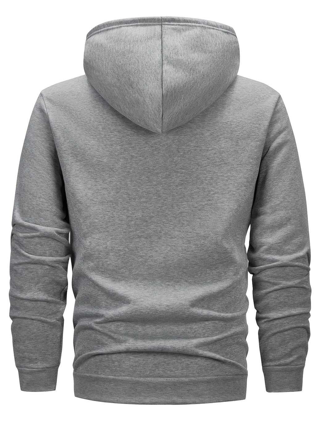 Men's 2pcs White Hoodie & Jogger Set - Casual Solid Color, Knit Polyester, with Pockets | Perfect for Fall/Winter Sports & Leisure