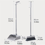 3 In1 Set, Household Broom And Dustpan Set, Long Handle Floor Cleaning Broom Dustpan Set, Rotatable Broom And Dustpan With Comb Tooth, Non-stick Hair, To Remove Dust And Garbage, For Home, Kitchen, Office, Cleaning Tool, Clea