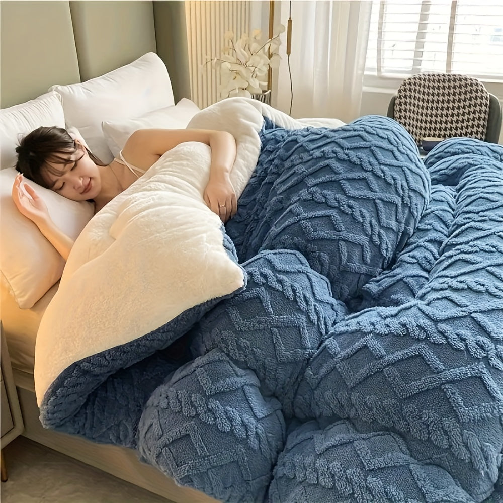 Luxurious Taffeta Comforter | Soft, Thick, and Warm - Machine Washable, Grey Polyester Cover, Microfiber Filling, Medium Weight, All-Season, Perfect for Bedroom, Guest Room, and Hotel Use