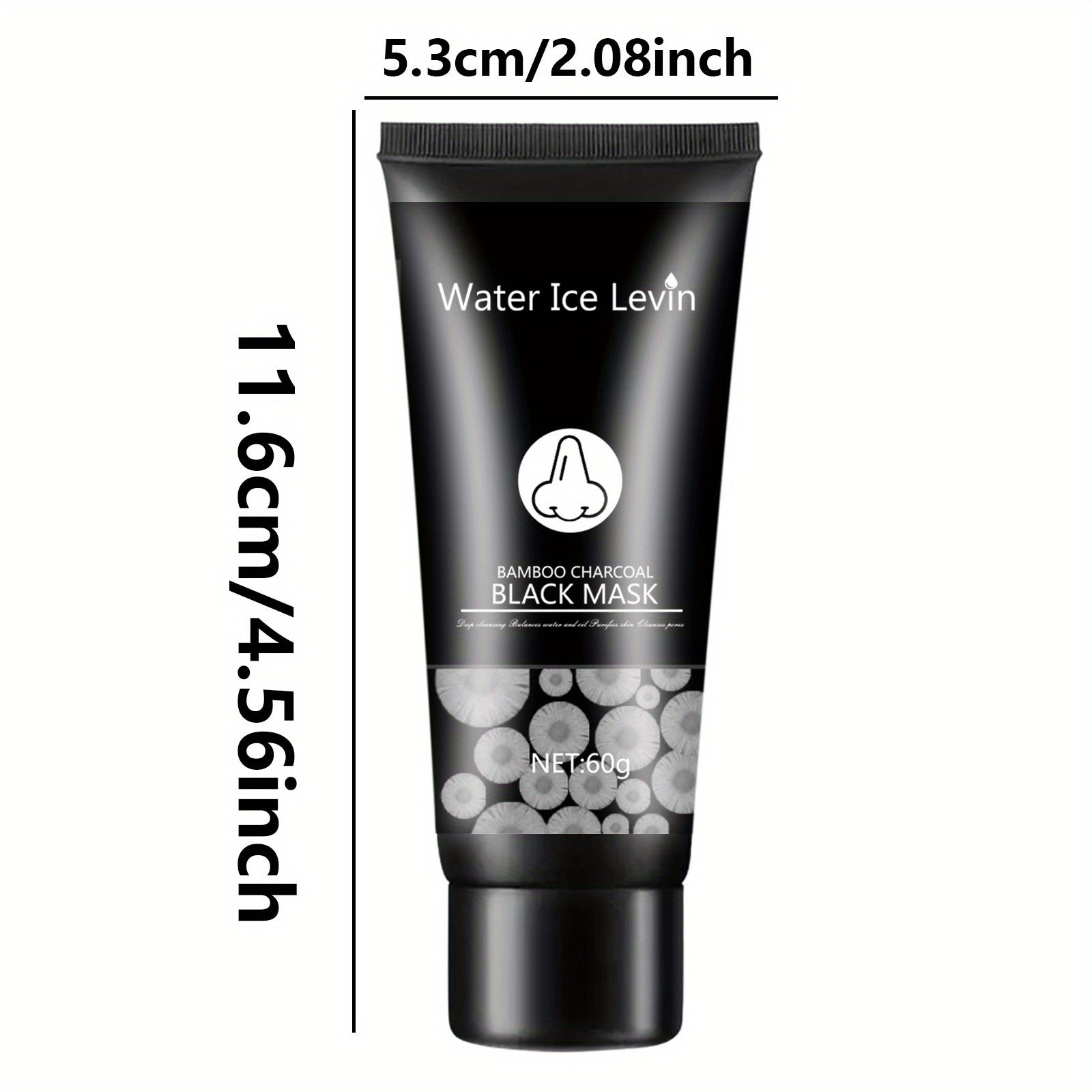 Revitalizing Bamboo Charcoal Facial Cleansing Mask - Deep Pore Minimizer, Effective Blackhead Remover, Gentle & Non-Irritating, Moisturizing Hibiscus Scent, Suitable for All Skin Types, Includes Pore Cleansing Strips for a Ra