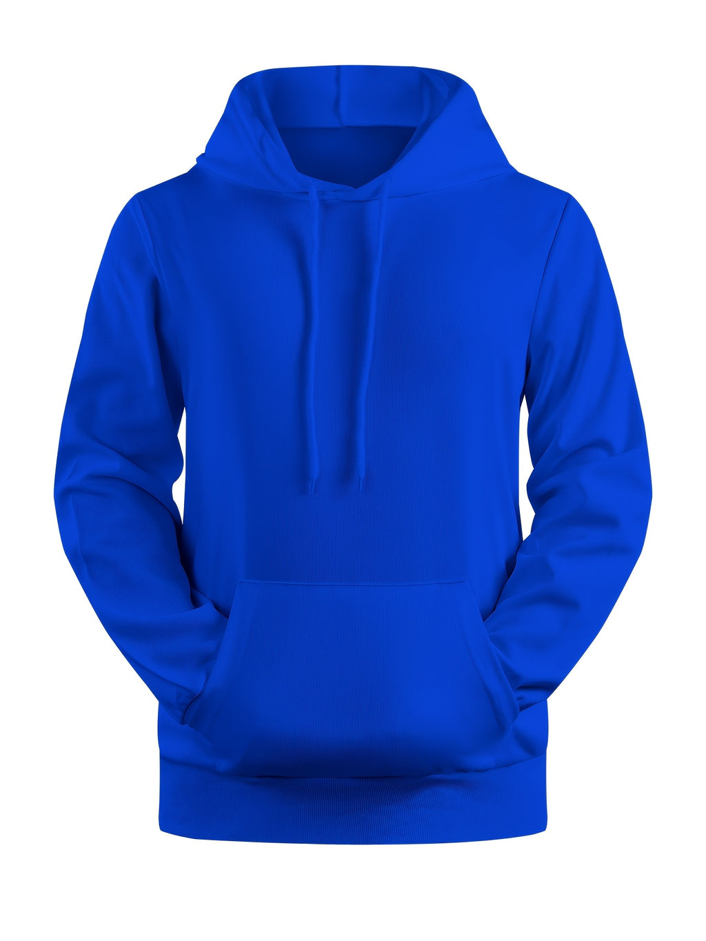 Men's 2pcs White Hoodie & Jogger Set - Casual Solid Color, Knit Polyester, with Pockets | Perfect for Fall/Winter Sports & Leisure