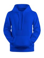 Men's 2pcs White Hoodie & Jogger Set - Casual Solid Color, Knit Polyester, with Pockets | Perfect for Fall/Winter Sports & Leisure