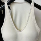 Breast Cover Beautiful Comes with Chest Pad Camisole Women's 2024 New Style Inner Wear Beautiful Back Slim-fit Slim-fit Neck Top