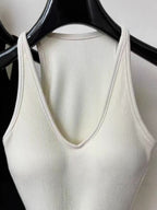 Breast Cover Beautiful Comes with Chest Pad Camisole Women's 2024 New Style Inner Wear Beautiful Back Slim-fit Slim-fit Neck Top