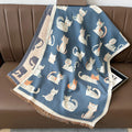 Sweet Cartoon Double-sided Cute Kitten Cashmere Scarf Women's Fashion All-match Thickened Winter Warm Neck Shawl