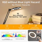 Desk Lamps Double Head LED Stepless Dimmable Led USB Table Lamp for Office Study Reading Lighting Fixture Computer Monitor Light