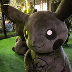 30CM Pokemon X Fragment Anime Character Dark Pikachu Doll Kawaii Pop Doll Black Pikachu Pillow Birthday Gift Female