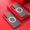 Matte Magnetic For Samsung Galaxy S24 S23 S22 S21 S20 Ultra Plus FE A54 A53 A13 Note 20 10 5G Case Frosted Wireless Charge Cover