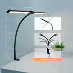 Desk Lamps Double Head LED Stepless Dimmable Led USB Table Lamp for Office Study Reading Lighting Fixture Computer Monitor Light