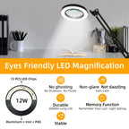 Desk Lamps Double Head LED Stepless Dimmable Led USB Table Lamp for Office Study Reading Lighting Fixture Computer Monitor Light