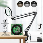 Desk Lamps Double Head LED Stepless Dimmable Led USB Table Lamp for Office Study Reading Lighting Fixture Computer Monitor Light