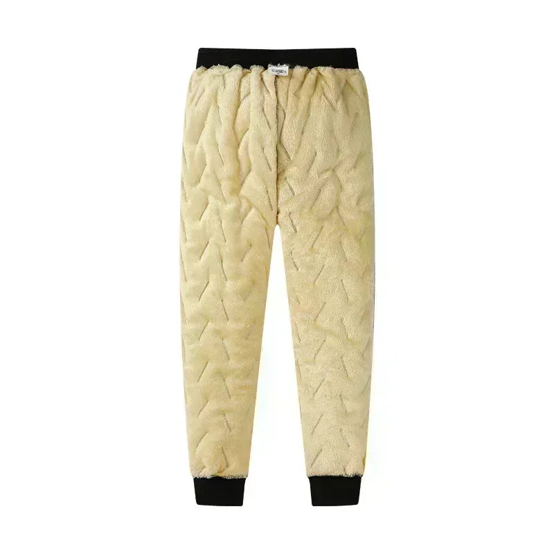 Down Pants Casual Men Pants Thickened Fleece Pants Loose Sportswear Winter Warm Clothes Men Casual Clothes