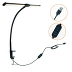 Desk Lamps Double Head LED Stepless Dimmable Led USB Table Lamp for Office Study Reading Lighting Fixture Computer Monitor Light