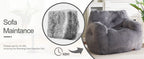 Bean Bag Sofa Chairs for Adults Comfy Bean Bag Sofa Fluffy Beanbag Chair Plush Chair Big Bubble Foam Sofa with Filler