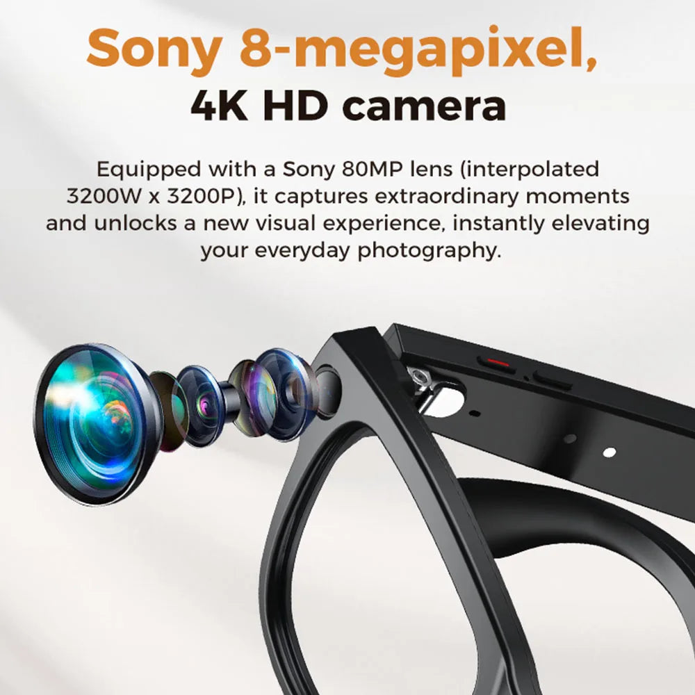 Smart Glasses HD Photo Video Open AI Record Translation Touch Photochromic Lenses Bluetooth Call Music Multifunction Glasses
