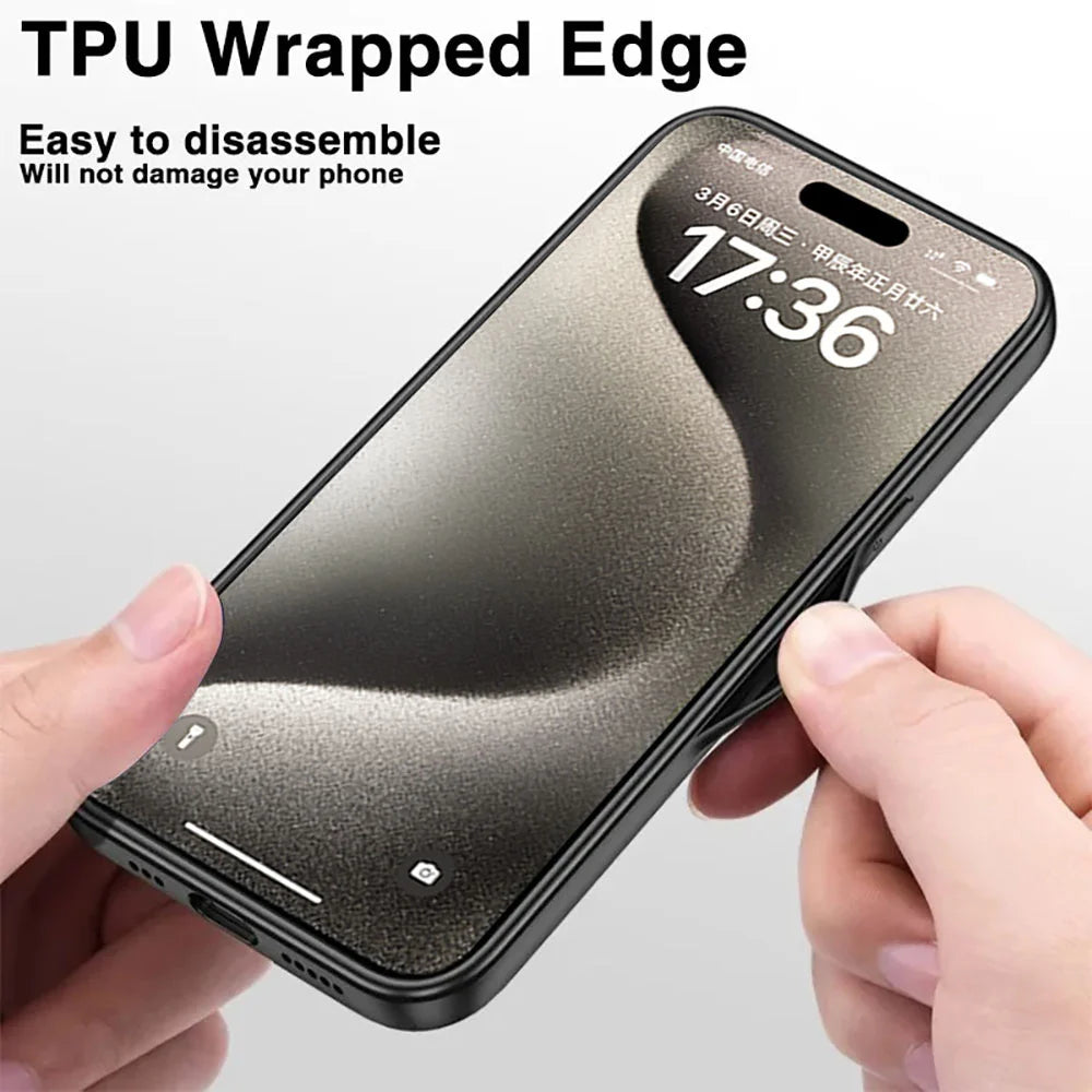 For Magsafe Luxury Leather Shockproof Phone Cases For iPhone 16 15 14 13 12 11 Pro Max 16 Plus Magnetic Wireless Charging Cover