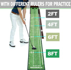Golf Putting Set Putting Green Indoor Newly Office Golf Practice Putting Mat With Automatic Ball Return Track For Mini Games