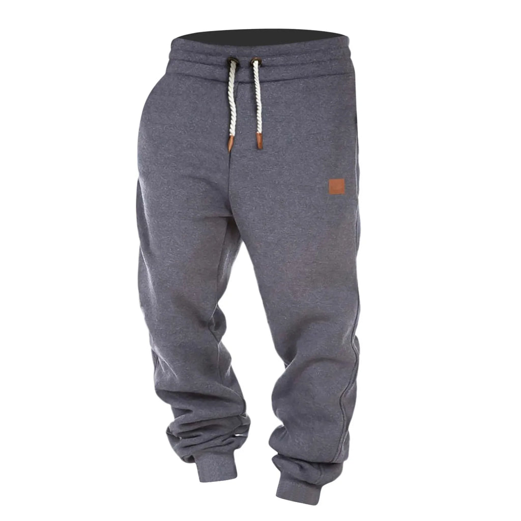 Autumn Winter Men Trainning Pants Fitness Solid Color Casual Pocket Sport Work Casual Trouser Male Jogging Running Pants 2024