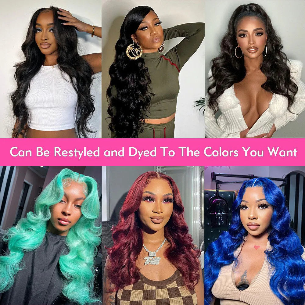 Transparent Lace Frontal Wig Body Wave Wigs Human Hair