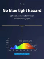 Desk Lamps Double Head LED Stepless Dimmable Led USB Table Lamp for Office Study Reading Lighting Fixture Computer Monitor Light