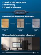 Desk Lamps Double Head LED Stepless Dimmable Led USB Table Lamp for Office Study Reading Lighting Fixture Computer Monitor Light