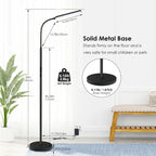LED Floor Lamp, Bright 15W Floor Lamps for Living Room with 1H Timer, Stepless Adjustable 3000K-6000K Colors & Brightness