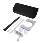 Portable Mini Golf Equipment Practice Kit Gift Set with Detachable Golf Putter Set Hand Indoor Golf Training Aid Kit
