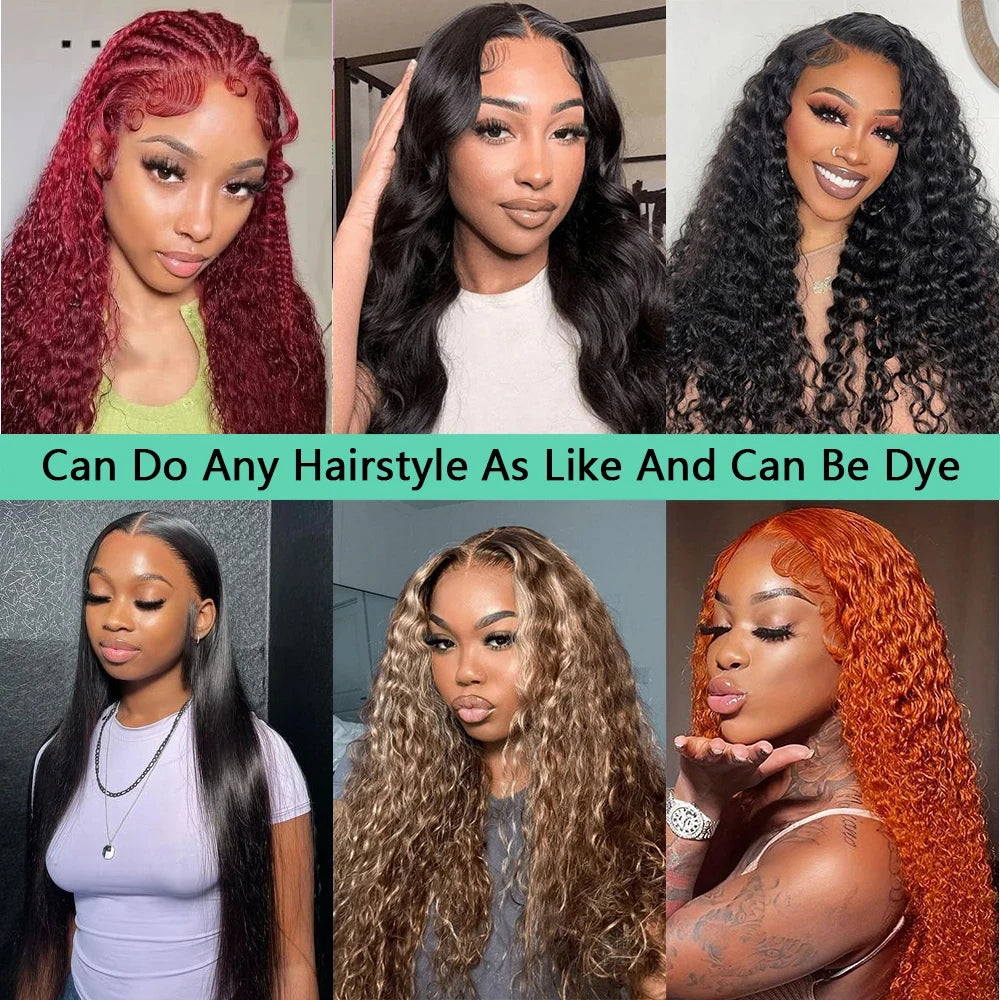 30 Inch Water Wave Glueless Wig Human Hair Ready To Wear 6X4 Glueless Wigs Human Hair Brazilian Human Hair Wigs PreCut For Women