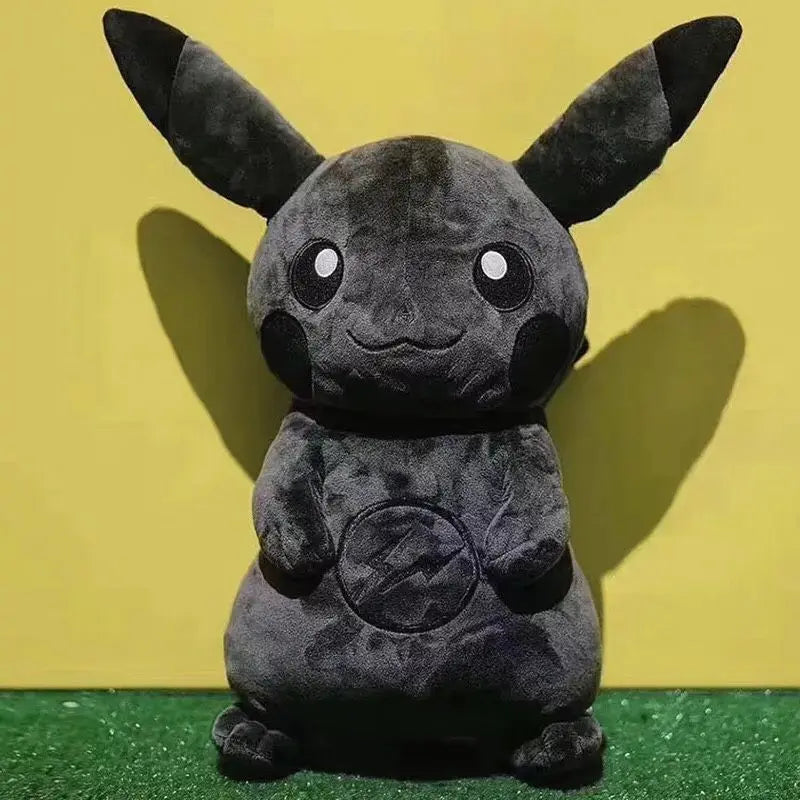 30CM Pokemon X Fragment Anime Character Dark Pikachu Doll Kawaii Pop Doll Black Pikachu Pillow Birthday Gift Female