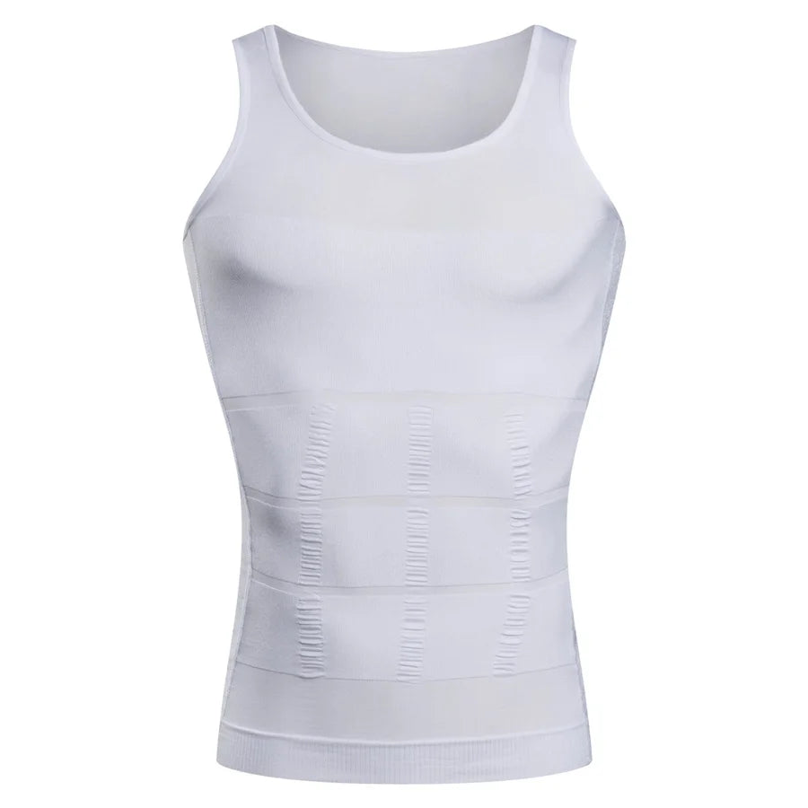 Mens Slimming Body Shaper Shapewear Abdomen Compression Shirt to Hide Gynecomastia Moobs Workout Tank Tops Undershirts