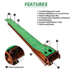 Golf Putting Set Putting Green Indoor Newly Office Golf Practice Putting Mat With Automatic Ball Return Track For Mini Games