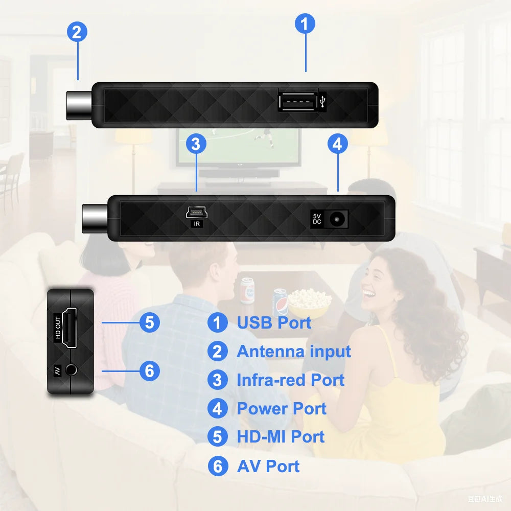 Dluxury U8mini Digital DVB T2 DVB C TV Decoder Set top box Support Free TV Channels 7Days EPG for Spain France Itlay ect