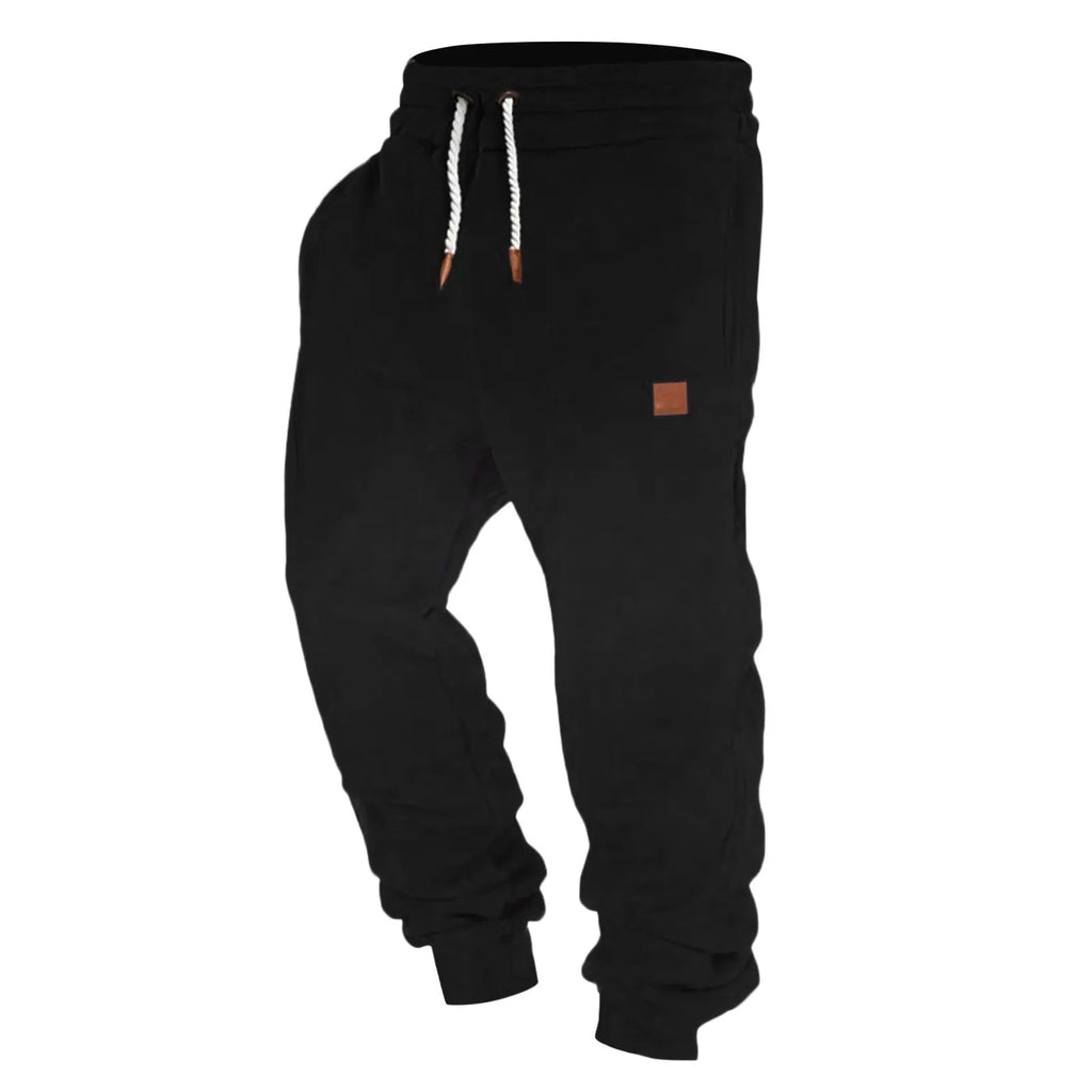 Autumn Winter Men Trainning Pants Fitness Solid Color Casual Pocket Sport Work Casual Trouser Male Jogging Running Pants 2024