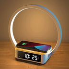Multifunctional Night Light Atmosphere Lamps Digital Alarm Clock Speaker Wireless Charger Children Sleep Bedroom Decoration 2025