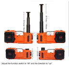 5Ton 4 in 1 Car Floor Jack Electric Hydraulic Car Jack 12V with Inflator Pump LED Light for Car Truck Tire Repair Tool