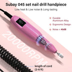 YIKOOLIN Electric Nail Drill Machine Nail File Drill Set Kit for Acrylic Nails Gel Nail Nail Art Polisher Sets Home Use