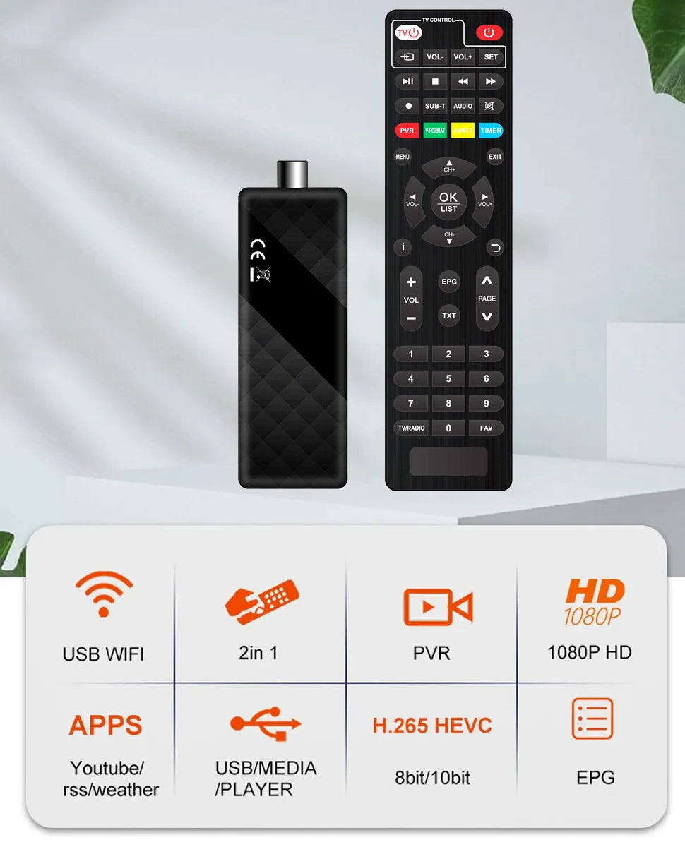Dluxury U8mini Digital DVB T2 DVB C TV Decoder Set top box Support Free TV Channels 7Days EPG for Spain France Itlay ect