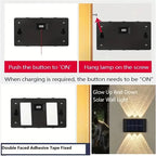 1pc 6-10 LEDs Solar Outdoor Wall Decorative Landscape Lighting Lights Fixtures Suitable For Courtyard Villa Fence Terrace Garden