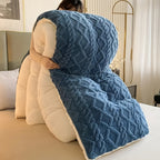 Luxurious Taffeta Comforter | Soft, Thick, and Warm - Machine Washable, Grey Polyester Cover, Microfiber Filling, Medium Weight, All-Season, Perfect for Bedroom, Guest Room, and Hotel Use