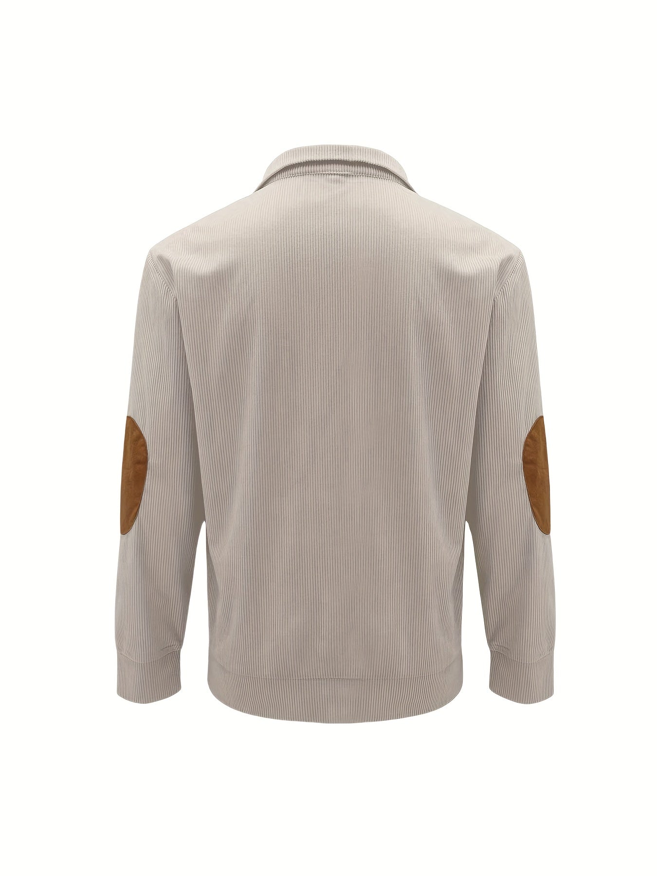 Men'S Casual Jacket for Autumn And Winter, Featuring a Loose Fit, Corduroy Fabric, Stand-Up Collar, Long Sleeves, And Button- Design.