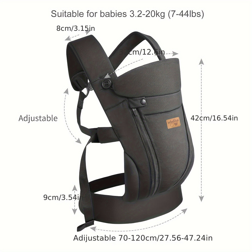 Vrbabies New Ergonomic Baby Carrier Newborn Toddler Wrap Carrier Hands Free Baby Sitting Support Sling Breathable Perfect For Infants Chest Sling For Babies Gift