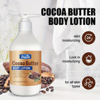 RUOALL Cocoa Butter Body Lotion 300ml - Moisturizing Formula with Glycerin, Vitamin C, Lavender Scent - Alcohol-Free, Unisex-Adult, All Skin Types - Long-Lasting Hydration, Skin Tightening, Even Skin Tone - 15.1 oz