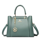 Luxury 3-Layer Leather Handbags for Women - Designer Crossbody Tote Bag with Large Capacity 2024